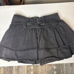 SHEIN Charcoal Pleated Jeans Skorts with Bow Plus Size 2 xl. K